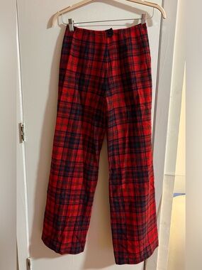 Vintage Red Plaid Pants